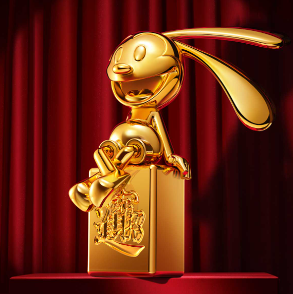 奥斯华幸运兔雕像